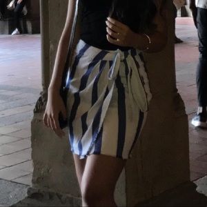 Sam Lavi striped wrap around skirt